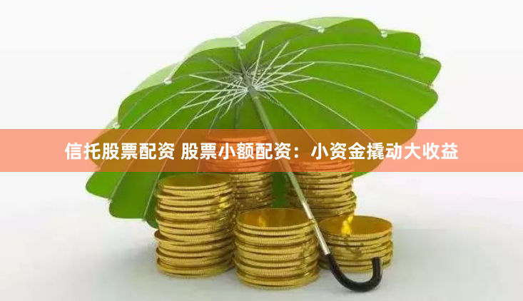 信托股票配资 股票小额配资：小资金撬动大收益