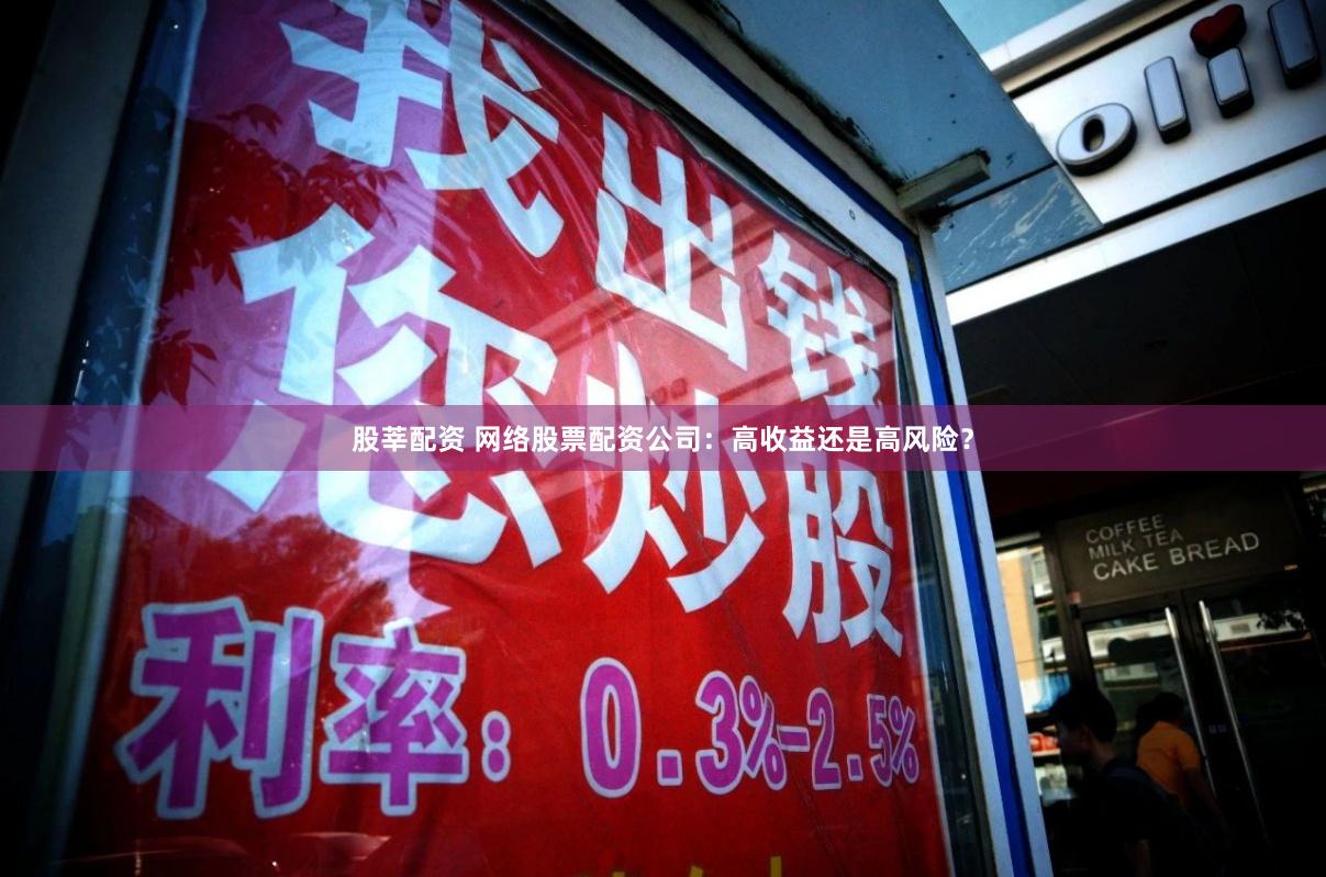 股莘配资 网络股票配资公司：高收益还是高风险？