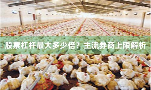 股票杠杆最大多少倍？主流券商上限解析